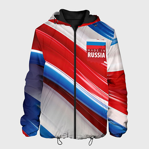 Мужская куртка Герб России на абстрактном фоне / 3D-Черный – фото 1