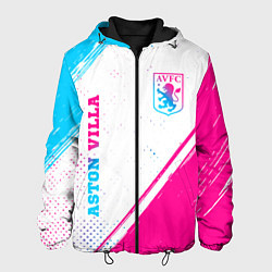 Мужская куртка Aston Villa neon gradient style вертикально