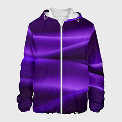 Куртка с капюшоном мужская Фиолетовый шелк, цвет: 3D-белый