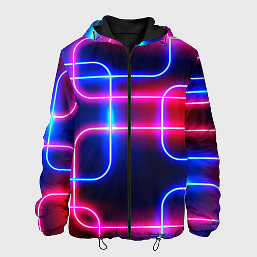 Мужская куртка Светящиеся неоновые дуги / 3D-Черный – фото 1