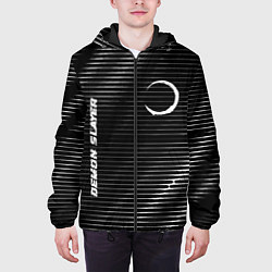 Куртка с капюшоном мужская Demon Slayer metal anime lines, цвет: 3D-черный — фото 2