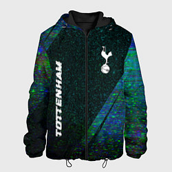 Куртка с капюшоном мужская Tottenham glitch blue, цвет: 3D-черный