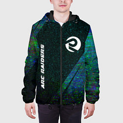 Куртка с капюшоном мужская ARC Raiders glitch blue, цвет: 3D-черный — фото 2