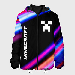 Куртка с капюшоном мужская Minecraft speed game lights, цвет: 3D-черный