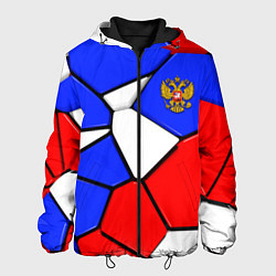 Мужская куртка Трехмерные плиты в стиле Российского флага