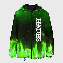 Куртка с капюшоном мужская Logo Hades green hell fire, цвет: 3D-черный
