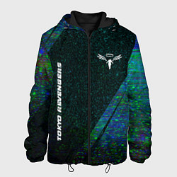 Куртка с капюшоном мужская Tokyo Revengers glitch blue, цвет: 3D-черный