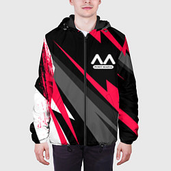 Куртка с капюшоном мужская Bungo Stray Dogs electro lines, цвет: 3D-черный — фото 2