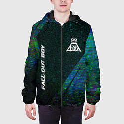 Куртка с капюшоном мужская Fall Out Boy glitch blue, цвет: 3D-черный — фото 2