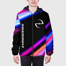 Куртка с капюшоном мужская Evanescence neon rock lights, цвет: 3D-черный — фото 2