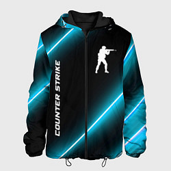 Куртка с капюшоном мужская Counter Strike неоновые лампы, цвет: 3D-черный