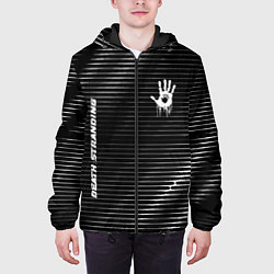 Куртка с капюшоном мужская Death Stranding metal game lines, цвет: 3D-черный — фото 2