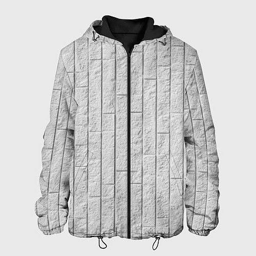 Мужская куртка Текстура серого камня / 3D-Черный – фото 1