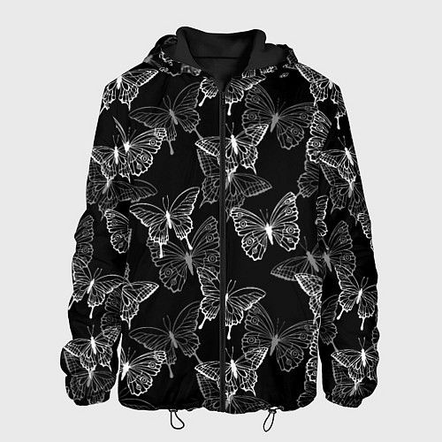 Мужская куртка Паттерн бабочки / 3D-Черный – фото 1
