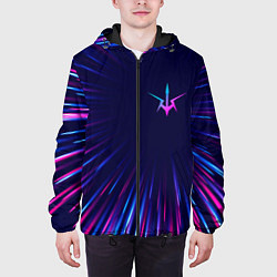 Куртка с капюшоном мужская Code Geass neon blast lines, цвет: 3D-черный — фото 2