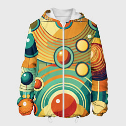 Куртка с капюшоном мужская Схема центра вселенной, цвет: 3D-белый