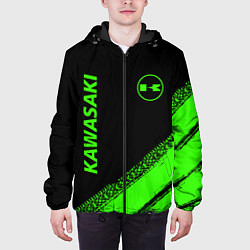 Куртка с капюшоном мужская Kawasaki - logo, цвет: 3D-черный — фото 2