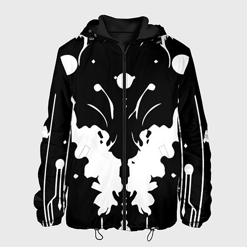 Мужская куртка Тест Роршаха - психоделика / 3D-Черный – фото 1