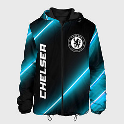 Куртка с капюшоном мужская Chelsea неоновые лампы, цвет: 3D-черный