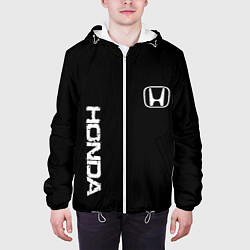 Куртка с капюшоном мужская Honda white logo auto, цвет: 3D-белый — фото 2