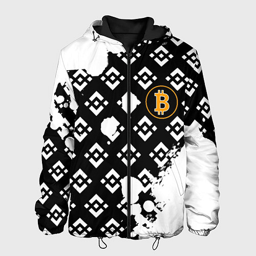 Мужская куртка Bitcoin pattern binance / 3D-Черный – фото 1