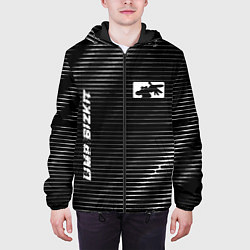 Куртка с капюшоном мужская Limp Bizkit metal rock lines, цвет: 3D-черный — фото 2