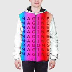 Куртка с капюшоном мужская Imagine Dragons neon rock, цвет: 3D-черный — фото 2