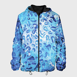 Куртка с капюшоном мужская Абстракция паттерн воды и неба, цвет: 3D-черный