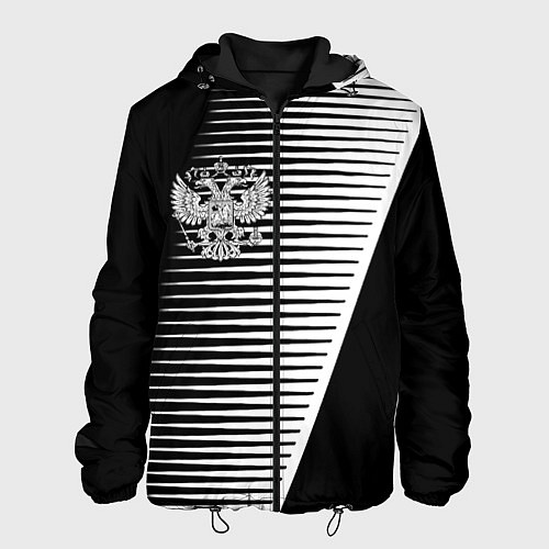 Мужская куртка Герб текстура геомтерия / 3D-Черный – фото 1