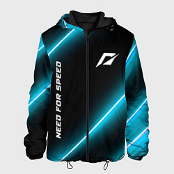 Куртка с капюшоном мужская Need for Speed неоновые лампы, цвет: 3D-черный