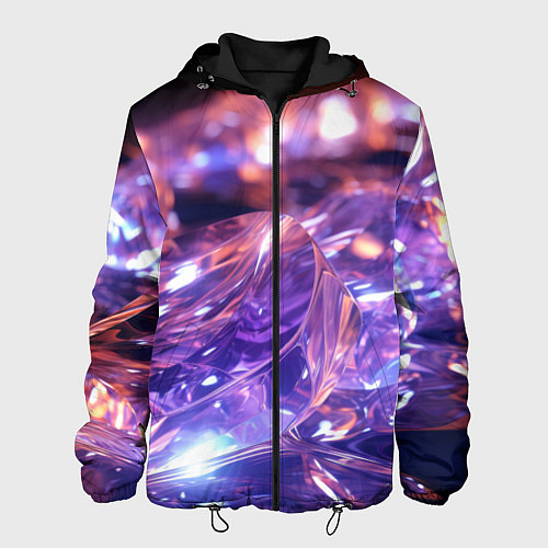 Мужская куртка Плавление абстрактных блестящих камней / 3D-Черный – фото 1