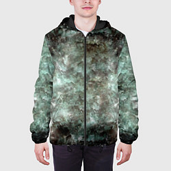 Куртка с капюшоном мужская Лесной принт, цвет: 3D-черный — фото 2