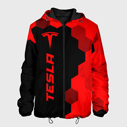 Мужская куртка Tesla - red gradient по-вертикали