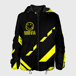 Куртка с капюшоном мужская Nirvana geometry yellow, цвет: 3D-черный