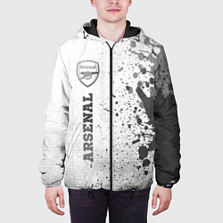 Куртка с капюшоном мужская Arsenal - white gradient по-вертикали, цвет: 3D-черный — фото 2