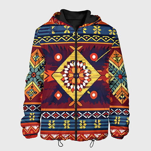 Мужская куртка Стиль советского ковра узоры и орнамент / 3D-Черный – фото 1