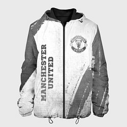 Мужская куртка Manchester United - white gradient вертикально