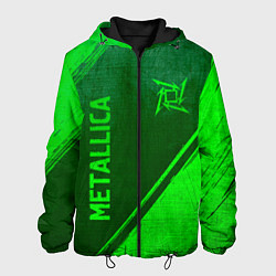 Куртка с капюшоном мужская Metallica - green gradient вертикально, цвет: 3D-черный