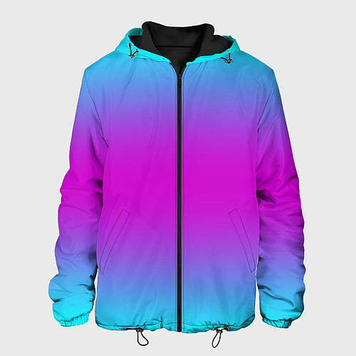 Мужская куртка Градиент неоновые цвета / 3D-Черный – фото 1