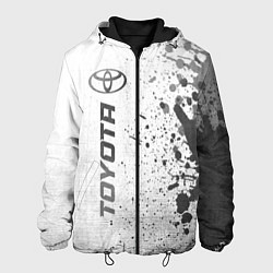 Куртка с капюшоном мужская Toyota - white gradient по-вертикали, цвет: 3D-черный