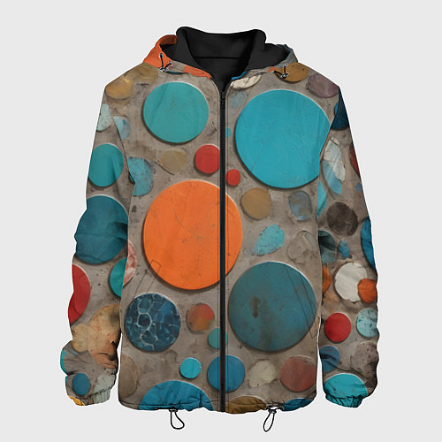 Мужская куртка Арт вариация терраццо / 3D-Черный – фото 1