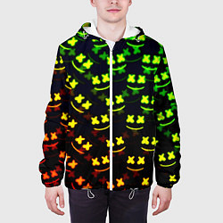 Куртка с капюшоном мужская Marshmello кислотный, цвет: 3D-белый — фото 2