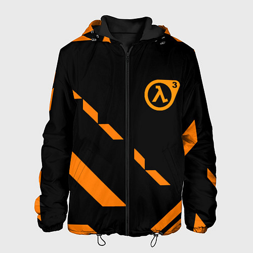 Мужская куртка Half life geometry orange / 3D-Черный – фото 1