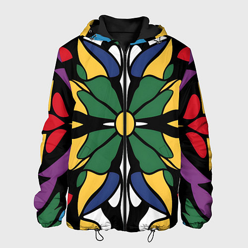 Мужская куртка Узор калейдоскоп / 3D-Черный – фото 1