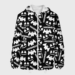 Куртка с капюшоном мужская Marshmello pattern music, цвет: 3D-белый