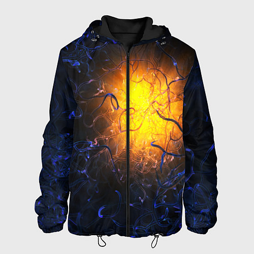 Мужская куртка Абстракция зарождение звезды / 3D-Черный – фото 1