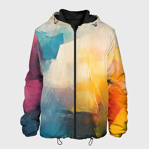 Мужская куртка Живопись мазками / 3D-Черный – фото 1