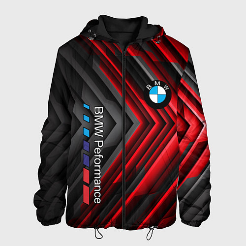 Мужская куртка BMW geometry stripes red / 3D-Черный – фото 1