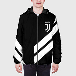 Куртка с капюшоном мужская Juventus line white, цвет: 3D-черный — фото 2