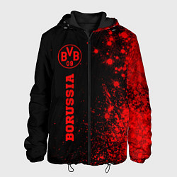 Куртка с капюшоном мужская Borussia - red gradient по-вертикали, цвет: 3D-черный